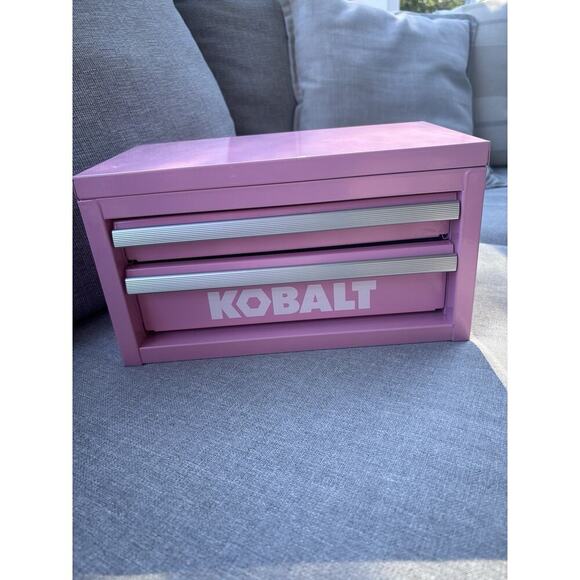NWOB Kobalt 2 Drawer Hot Pink Mini Tool Box Craft Make-up - Picture 5 of 11